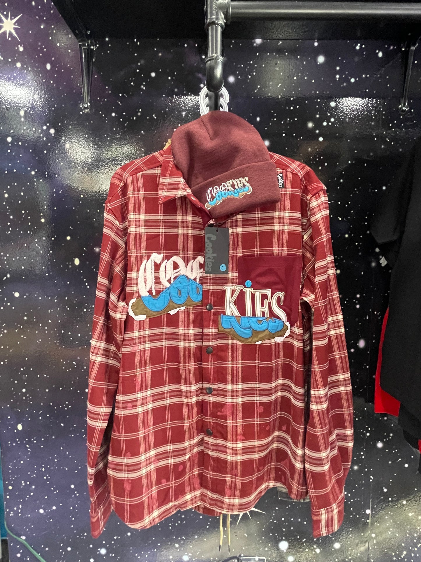 Cookies SF "upper echelon" flannel shirt with snap buttons
