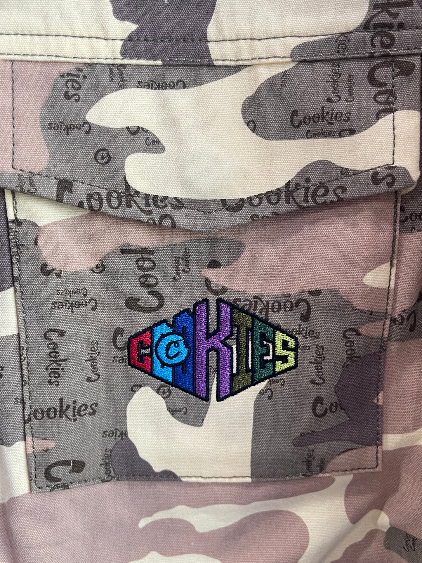Cookies SF "Across The Border" cotton/canvas contrast camo jacket.
