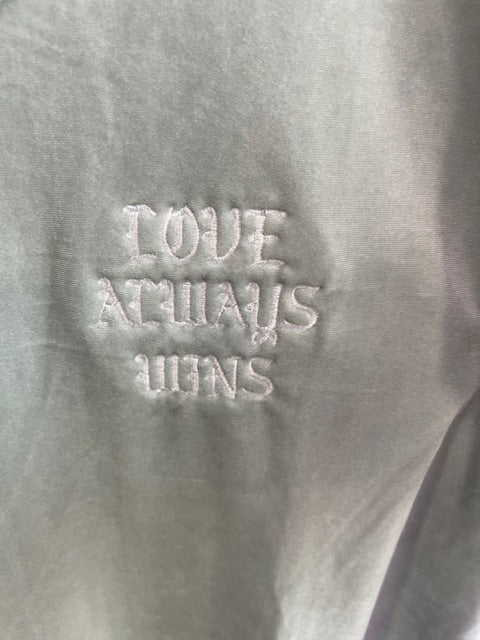 Love Always Wins velour short sleeve shirt
