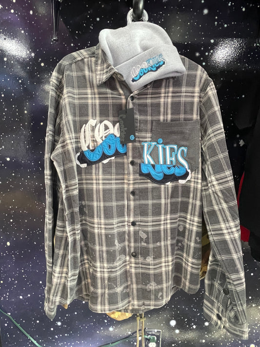 Cookies SF "upper echelon" flannel shirt with snap buttons
