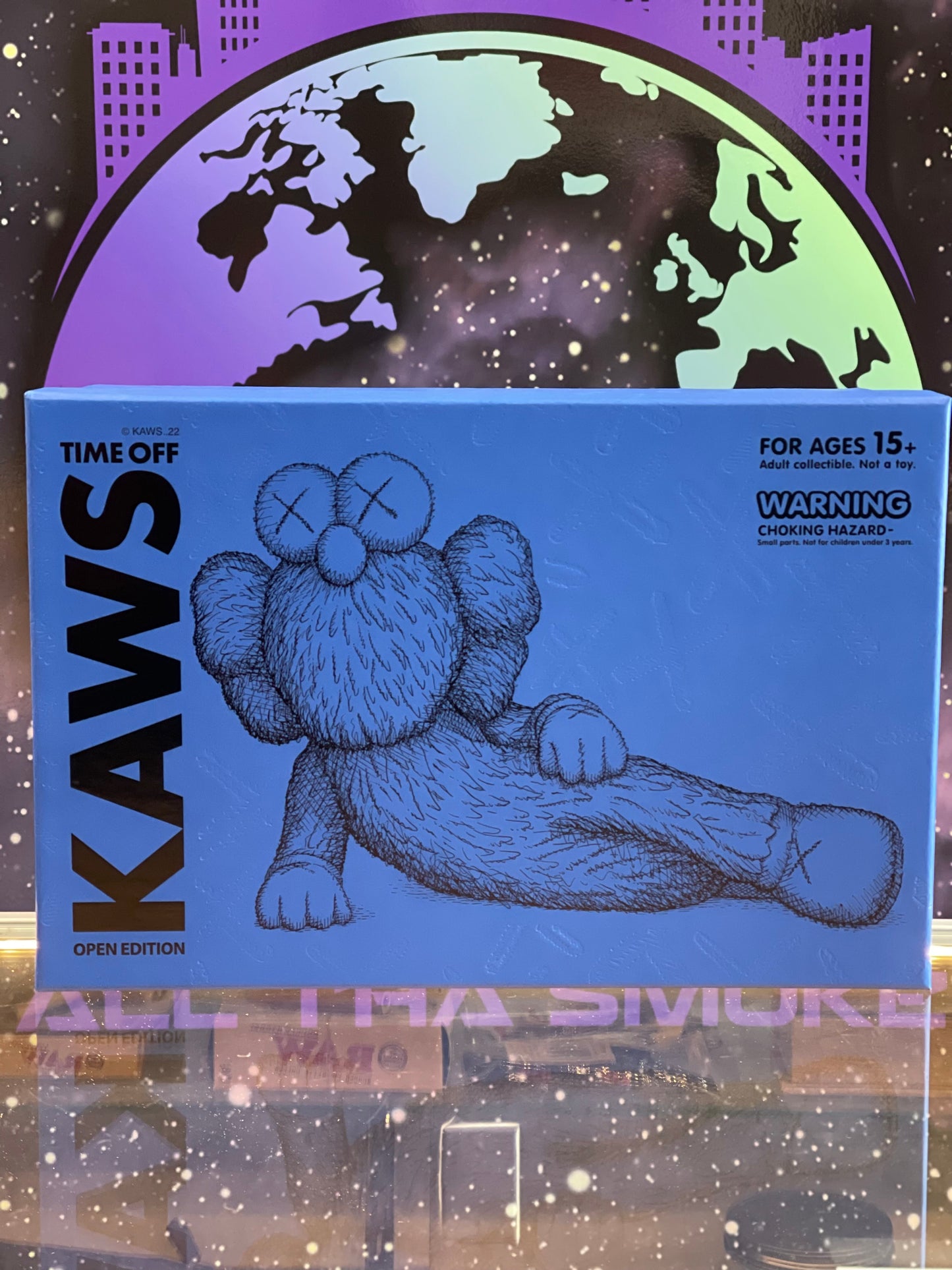 KAWS "Time Off" vinyl figure in blue